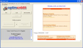 mortgage and credit true cost - OptimCredit ScreenShot]